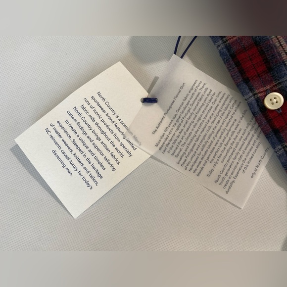 NEW- Mens North Country Long Sleeve Button Down Shirt PortugeseFlannel Red - Picture 9 of 9